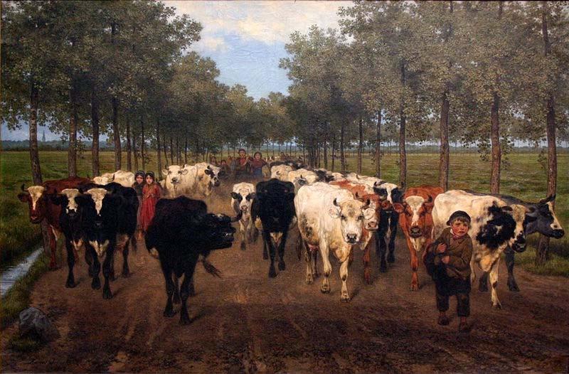 Xavier De Cock The Meersstraat in Ghent oil painting picture